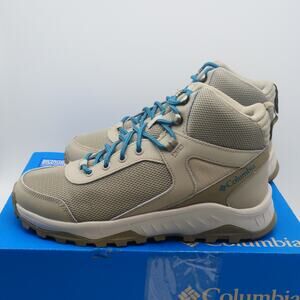 NEW Columbia Women's 9.5  Trailstorm Ascend Mid Waterproof Boots Tan Blue